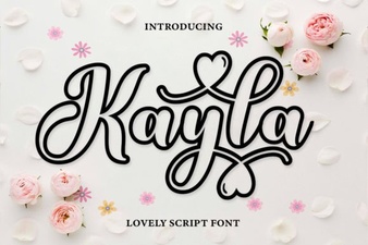 Kayla Outline Font Design Ideas & Projects